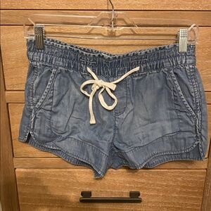 Loft Lou & Grey Low Rise Denim Shorts with Drawstring